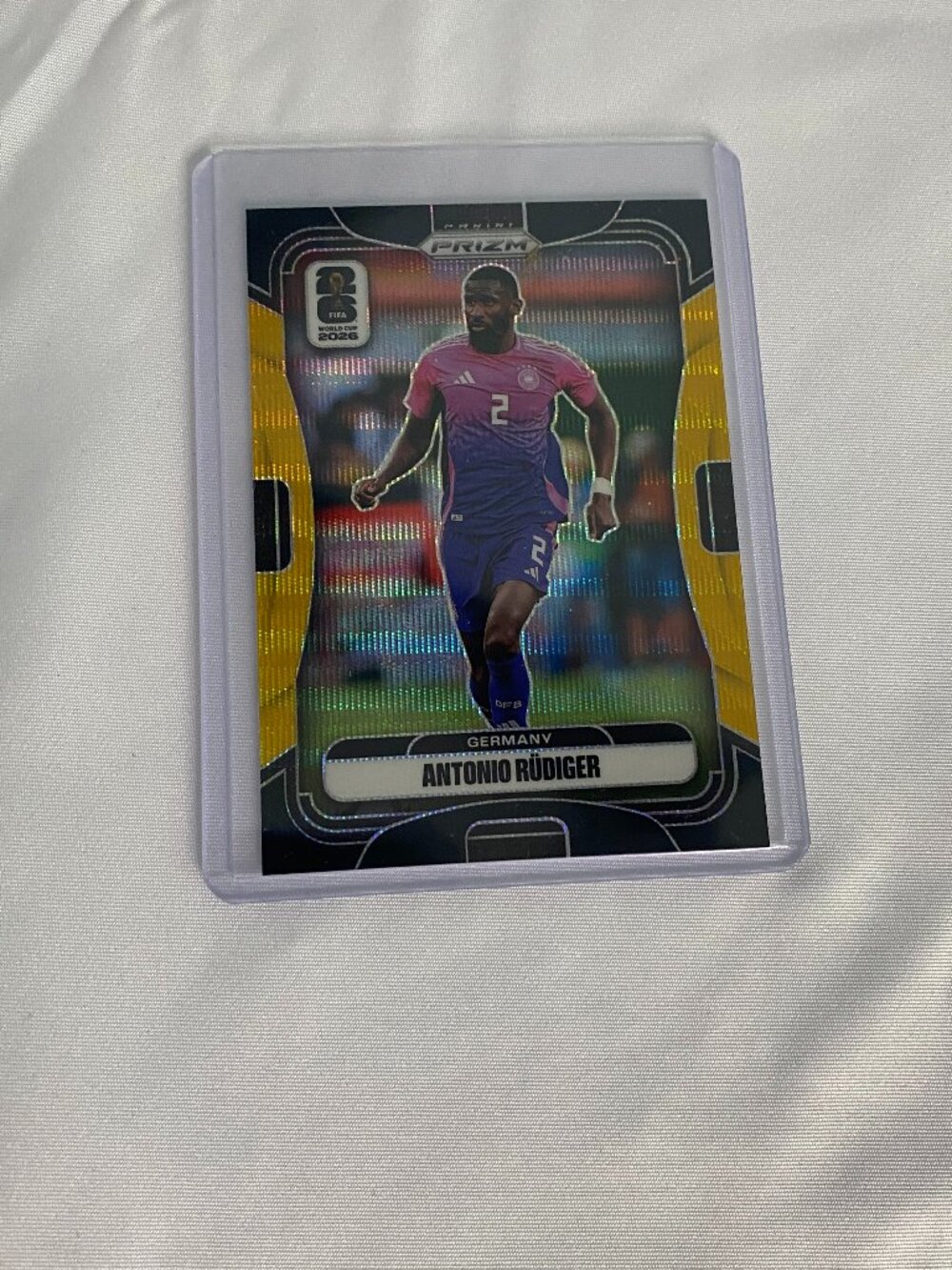 2026 Panini Prizm FIFA Antonio Rüdiger Black Gold Wave /8 Germany #61